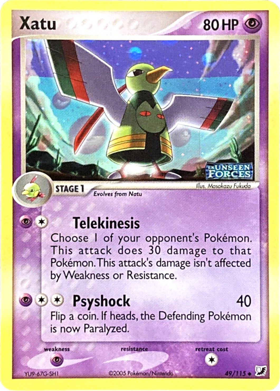 Xatu (49/115) (Stamped) [EX: Unseen Forces] - Pokémon - Card Brawlers | Quebec | Canada |
