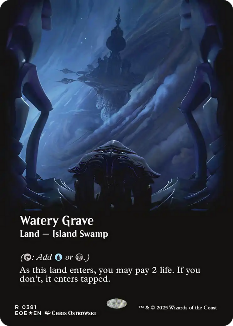 Watery Grave (Borderless) (Galaxy Foil) [Edge of Eternities] - Magic: The Gathering - Card Brawlers | Quebec | Canada |