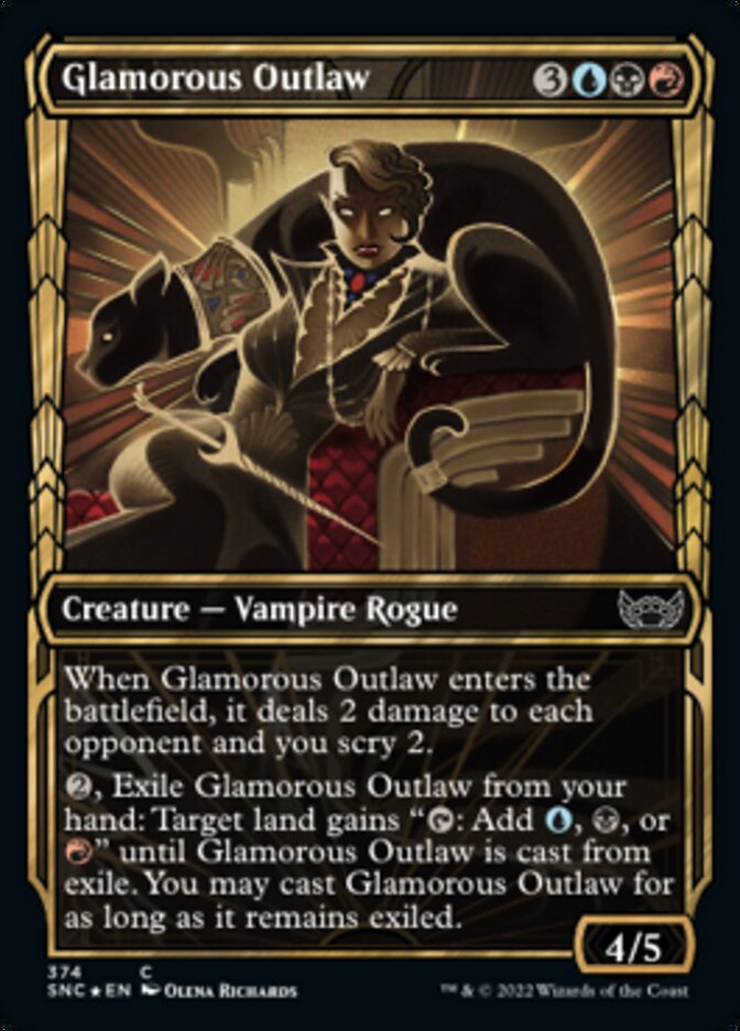Glamorous Outlaw (Showcase Golden Age Gilded Foil) [Streets of New Capenna] - Magic: The Gathering - Card Brawlers | Quebec | Canada |