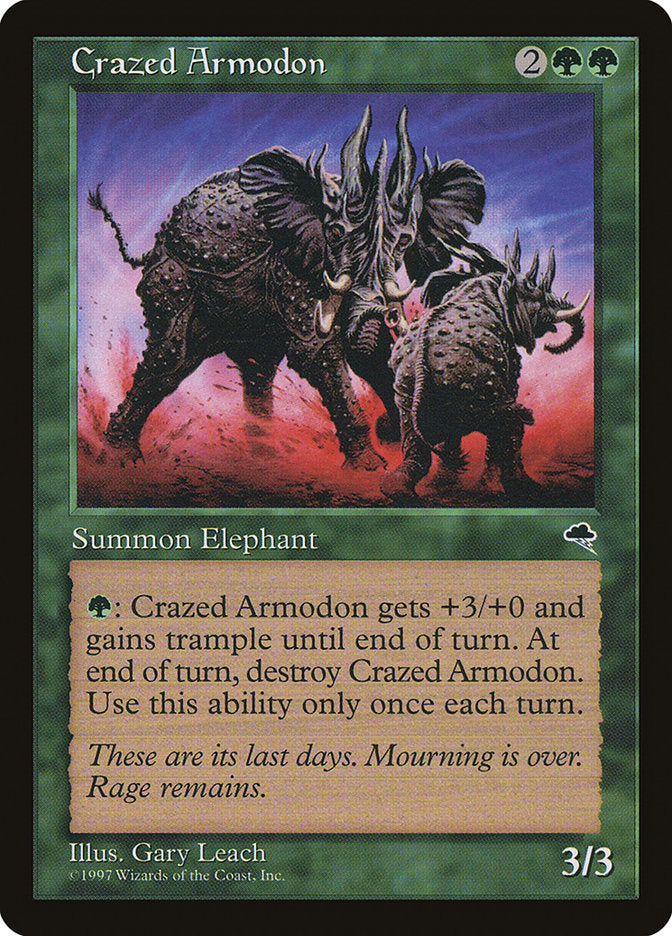 Crazed Armodon [Tempest] - Magic: The Gathering - Card Brawlers | Quebec | Canada |