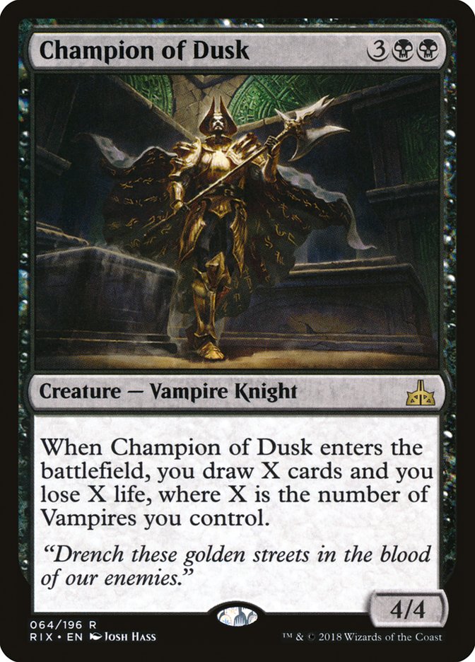 Champion of Dusk [Rivals of Ixalan] - Magic: The Gathering - Card Brawlers | Quebec | Canada |