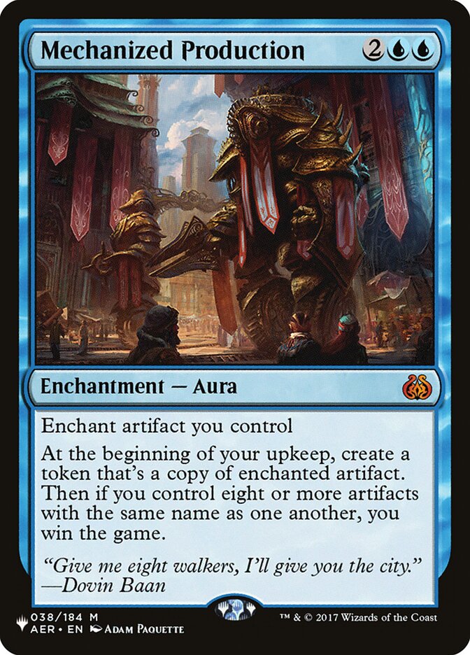 Mechanized Production [The List] - Magic: The Gathering - Card Brawlers | Quebec | Canada |