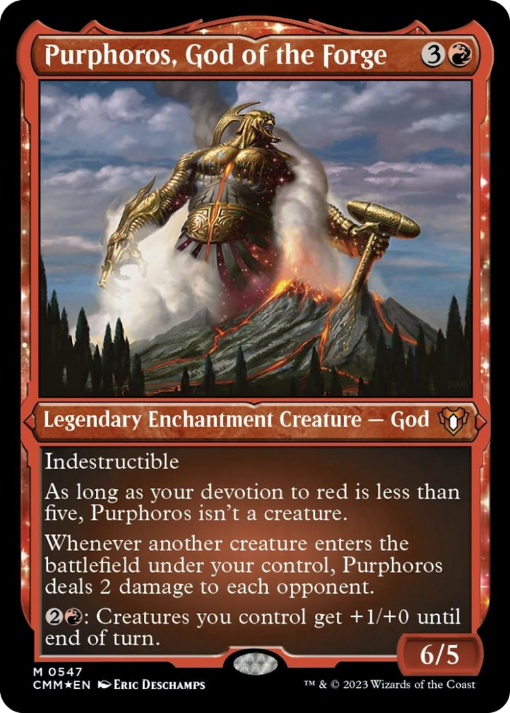 Purphoros, God of the Forge (Foil Etched) [Commander Masters] - Magic: The Gathering - Card Brawlers | Quebec | Canada |