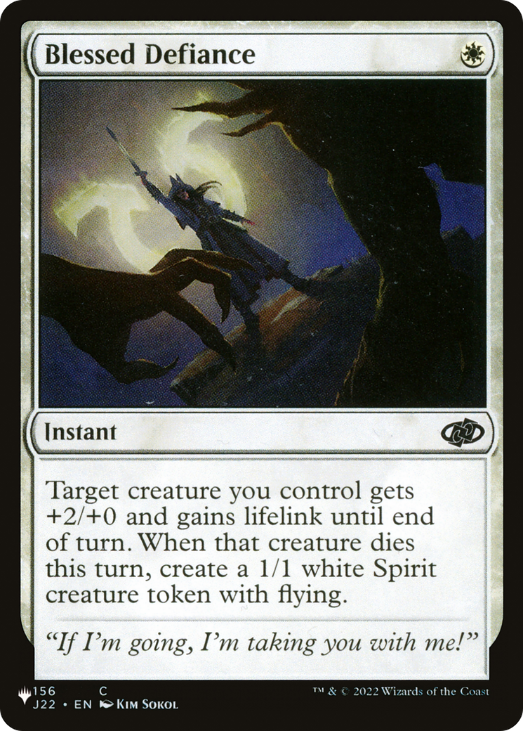Blessed Defiance [The List] - Magic: The Gathering - Card Brawlers | Quebec | Canada |