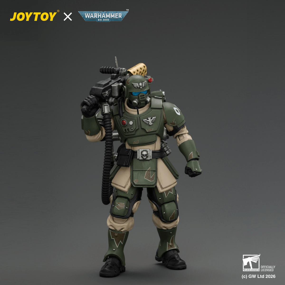 JOYTOY - Warhammer 40k - Astra Militarum - Kasrkin 2 with Flamer - (PREORDER) October 30, 2026