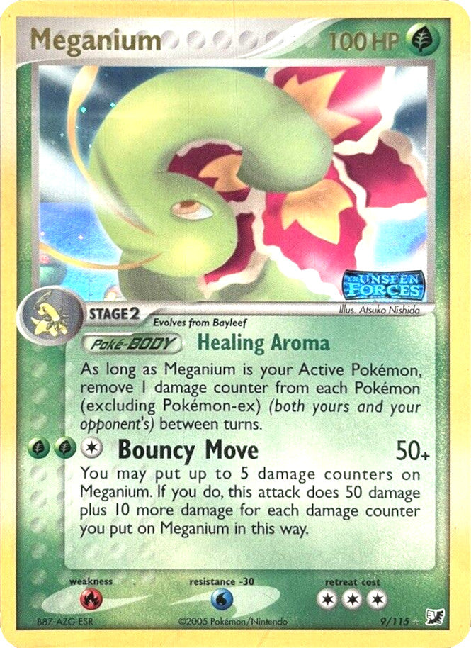 Meganium (9/115) (Stamped) [EX: Unseen Forces] - Pokémon - Card Brawlers | Quebec | Canada |
