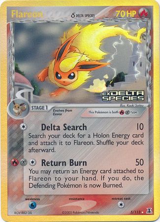 Flareon (5/113) (Delta Species) (Stamped) [EX: Delta Species] - Pokémon - Card Brawlers | Quebec | Canada |