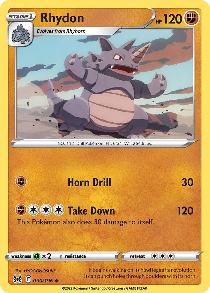 Rhydon (090/196) [Épée et Bouclier : Origine Perdue] 