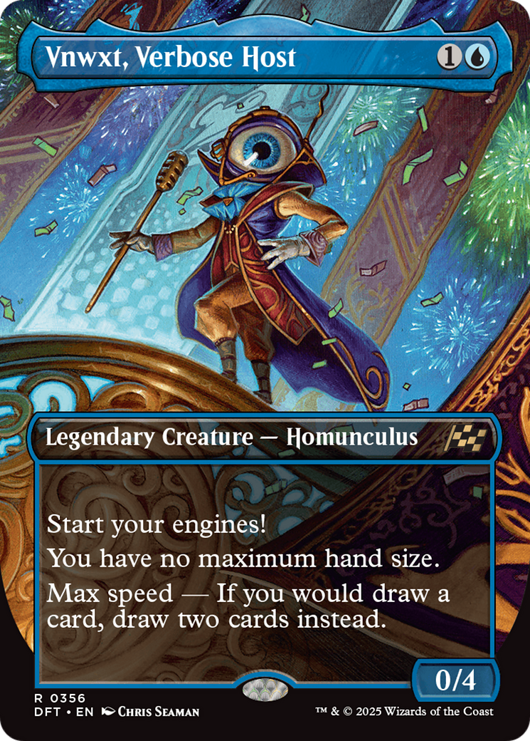 Vnwxt, Verbose Host (Borderless) [Aetherdrift] - Magic: The Gathering - Card Brawlers | Quebec | Canada |