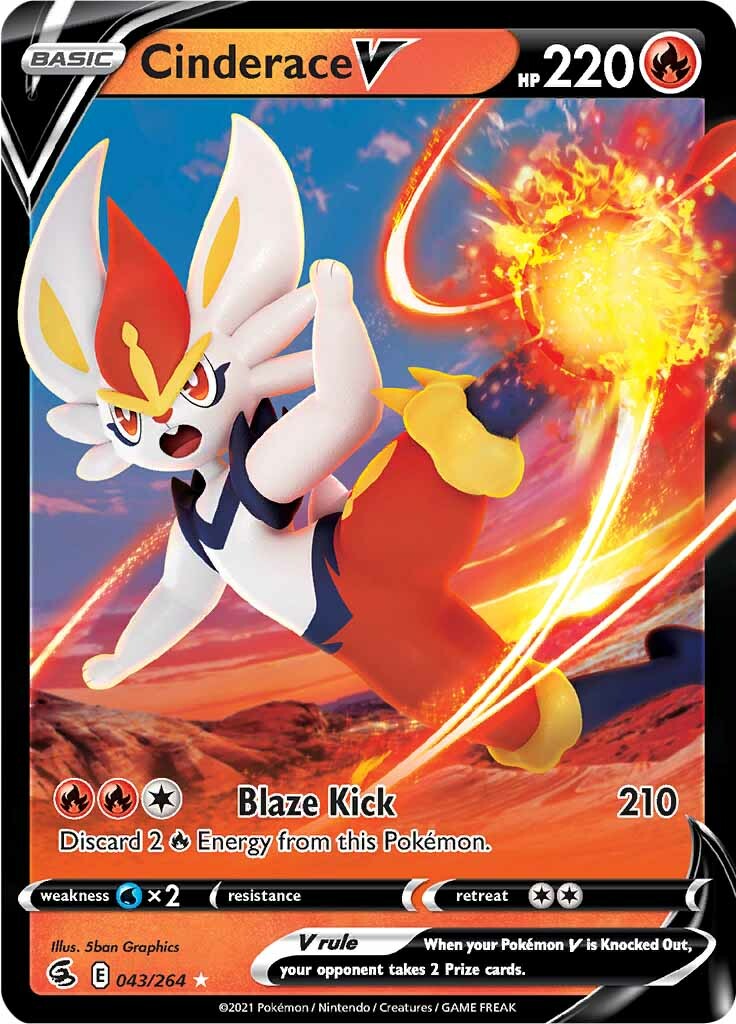 Cinderace V (043/264) [Sword & Shield: Fusion Strike] - Pokémon - Card Brawlers | Quebec | Canada |