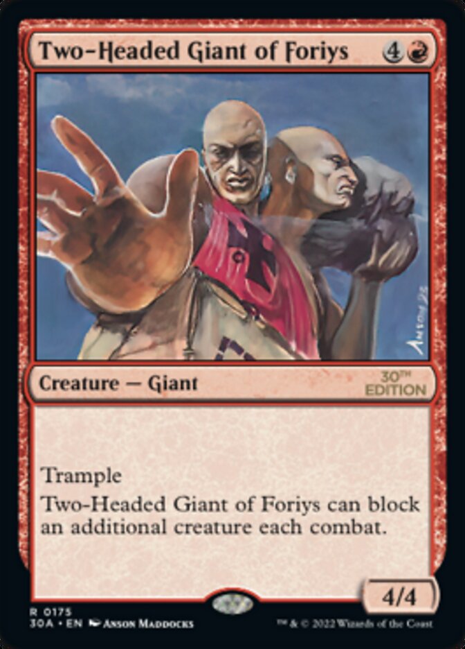 Two-Headed Giant of Foriys [30th Anniversary Edition] - Magic: The Gathering - Card Brawlers | Quebec | Canada |