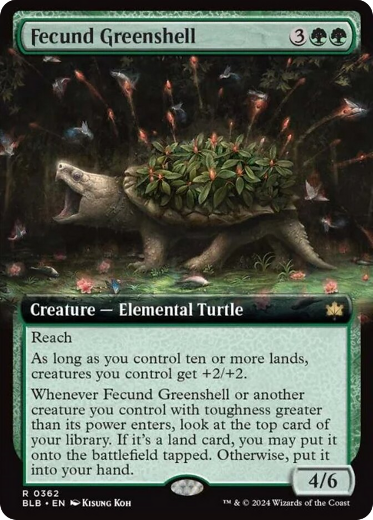 Fecund Greenshell (Extended Art) [Bloomburrow] - Magic: The Gathering - Card Brawlers | Quebec | Canada |