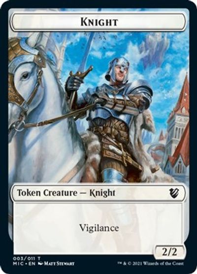 Wolf // Knight Double-Sided Token [Innistrad: Midnight Hunt Commander Tokens] - Magic: The Gathering - Card Brawlers | Quebec | Canada |
