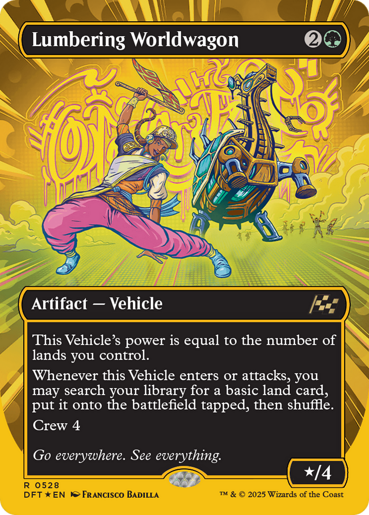 Lumbering Worldwagon (Borderless) (First-Place Foil) [Aetherdrift] - Magic: The Gathering - Card Brawlers | Quebec | Canada |