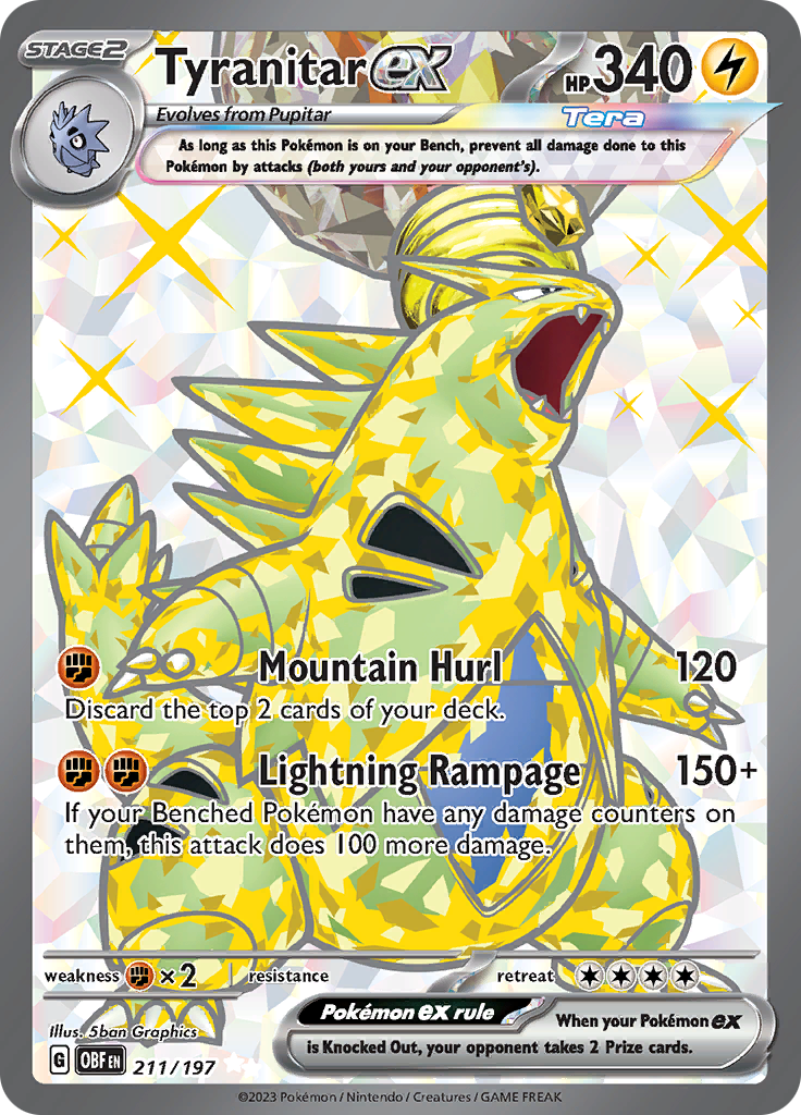 Tyranitar ex (211/197) [Scarlet & Violet: Obsidian Flames] - Pokémon - Card Brawlers | Quebec | Canada |