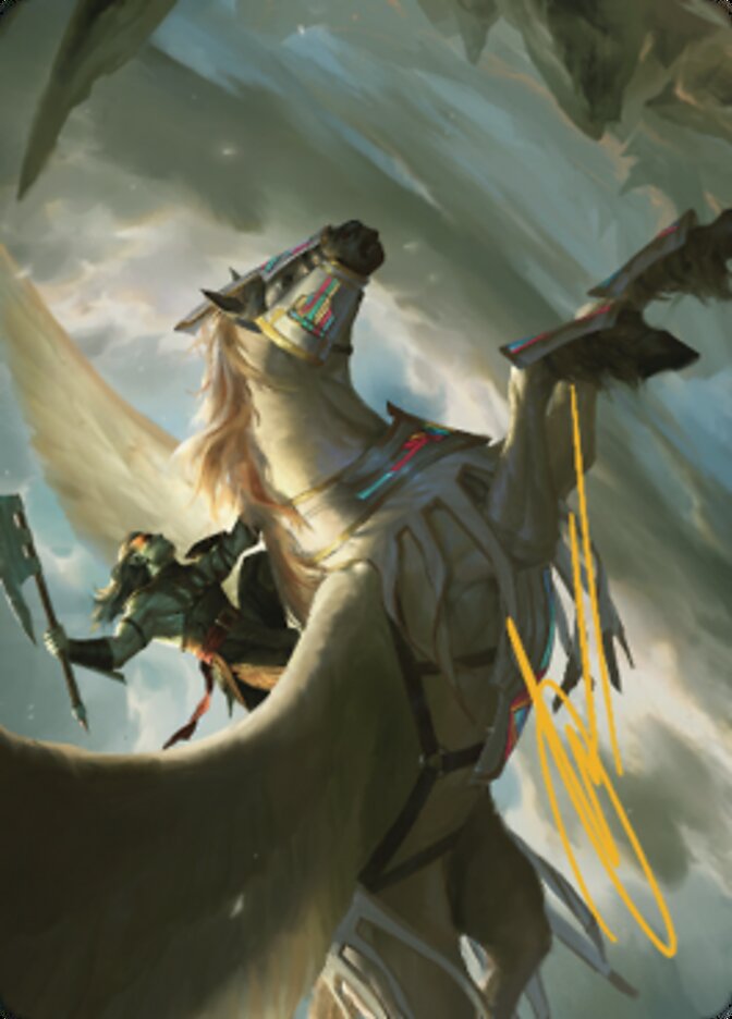 Cleaving Skyrider Art Card (Gold-Stamped Signature) [Dominaria United Art Series] - Magic: The Gathering - Card Brawlers | Quebec | Canada |