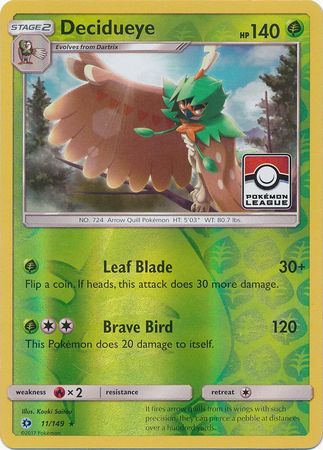Decidueye (11/149) (League Promo) [Sun & Moon: Base Set] - Pokémon - Card Brawlers | Quebec | Canada |