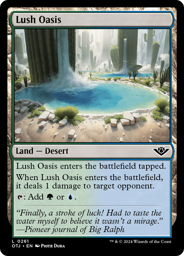 Lush Oasis [Outlaws of Thunder Junction] - Magic: The Gathering - Card Brawlers | Quebec | Canada |
