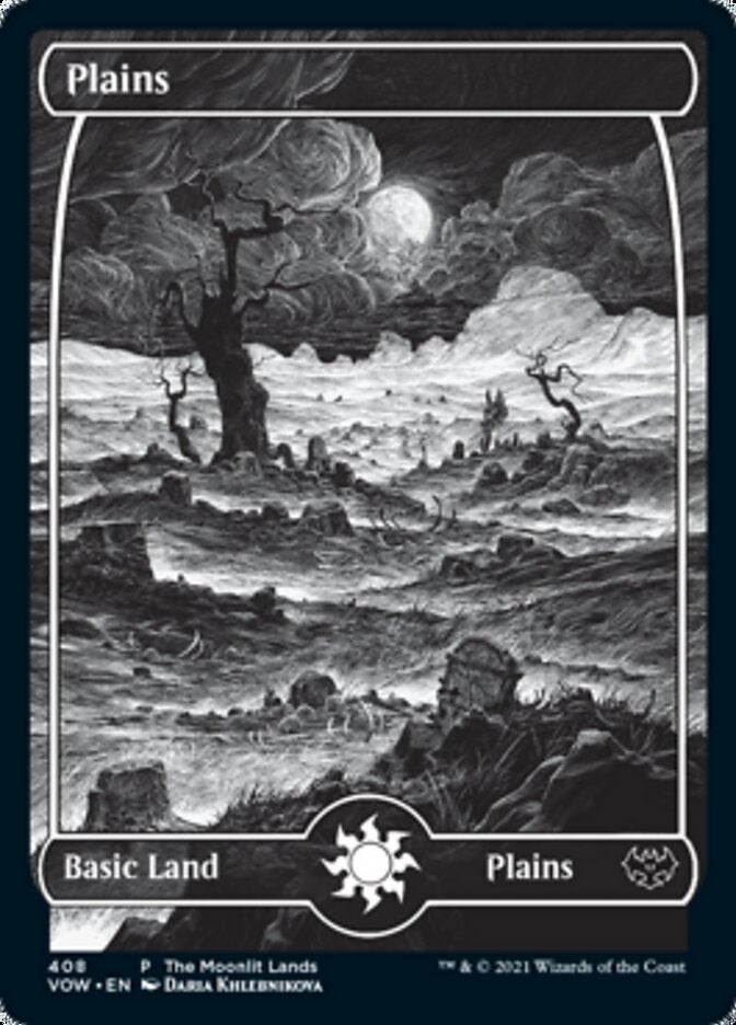 Plains (The Moonlit Lands) (Foil Etched) [Innistrad: Crimson Vow Promos] - Magic: The Gathering - Card Brawlers | Quebec | Canada |