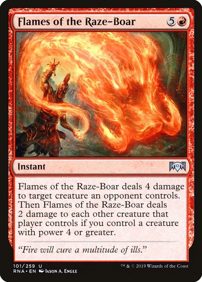 Flames of the Raze-Boar [Ravnica Allegiance] - Magic: The Gathering - Card Brawlers | Quebec | Canada |