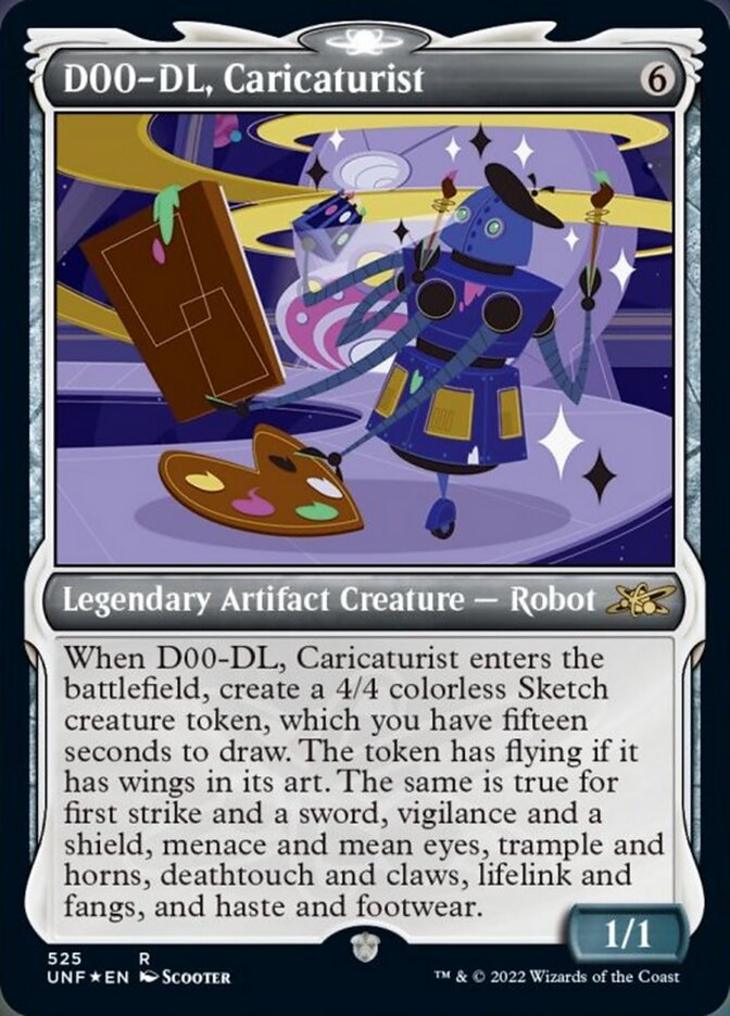 D00-DL, Caricaturist (Showcase) (Galaxy Foil) [Unfinity] - Magic: The Gathering - Card Brawlers | Quebec | Canada |