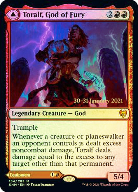 Toralf, God of Fury // Toralf's Hammer [Kaldheim Prerelease Promos] - Magic: The Gathering - Card Brawlers | Quebec | Canada |