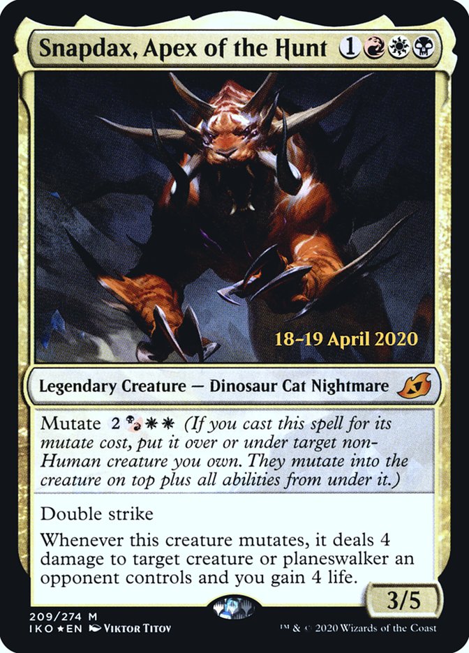 Snapdax, Apex of the Hunt [Ikoria: Lair of Behemoths Prerelease Promos] - Magic: The Gathering - Card Brawlers | Quebec | Canada |