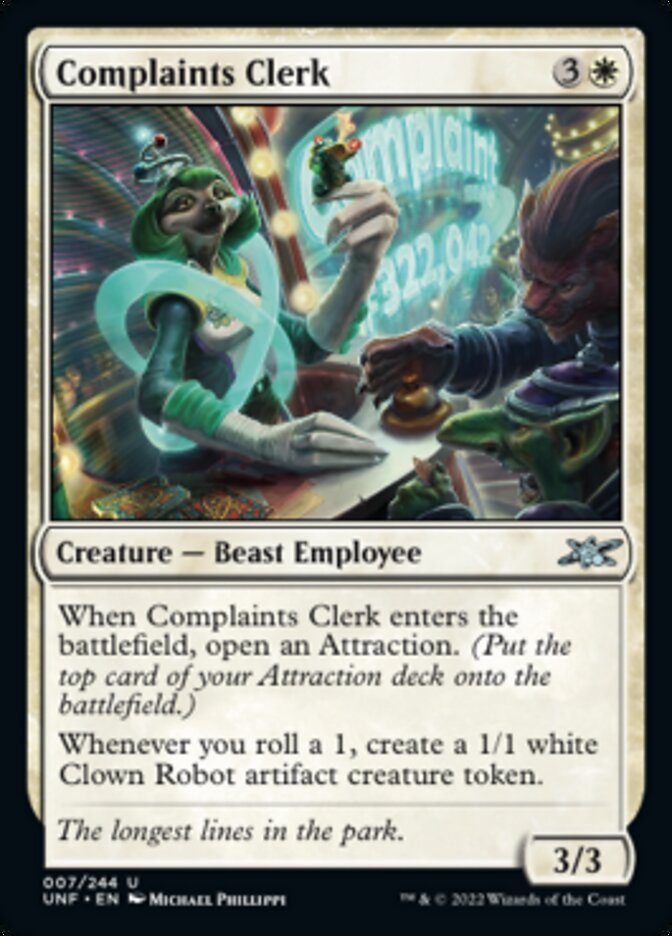 Complaints Clerk [Unfinity] - Magic: The Gathering - Card Brawlers | Quebec | Canada |