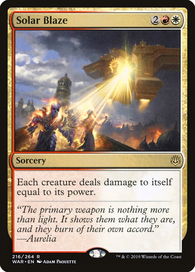 Solar Blaze [War of the Spark] - Magic: The Gathering - Card Brawlers | Quebec | Canada |