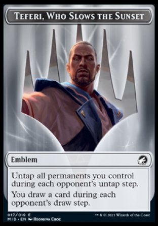 Teferi, Who Slows the Sunset Emblem [Innistrad: Midnight Hunt Tokens] - Magic: The Gathering - Card Brawlers | Quebec | Canada |