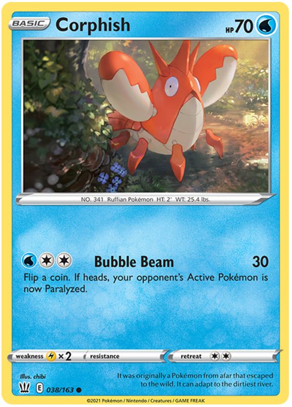 Corphish (038/163) [Sword & Shield: Battle Styles] - Pokémon - Card Brawlers | Quebec | Canada |