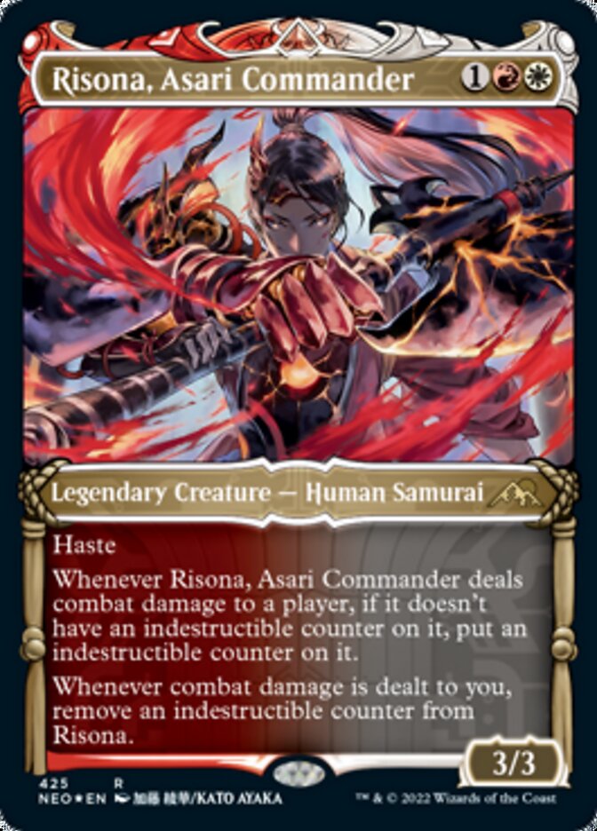 Risona, Asari Commander (Showcase) (Foil Etched) [Kamigawa: Neon Dynasty] - Magic: The Gathering - Card Brawlers | Quebec | Canada |