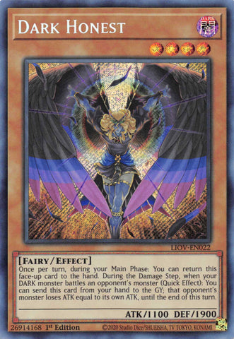Dark Honest [LIOV-EN022] Secret Rare - Yu-Gi-Oh! - Card Brawlers | Quebec | Canada |