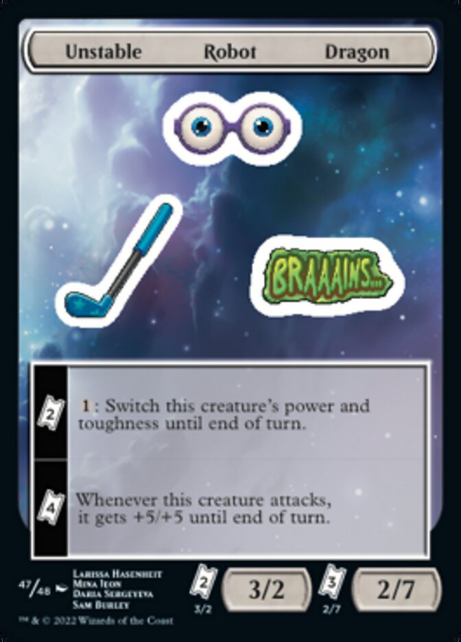 Unstable Robot Dragon [Unfinity Stickers] - Magic: The Gathering - Card Brawlers | Quebec | Canada |