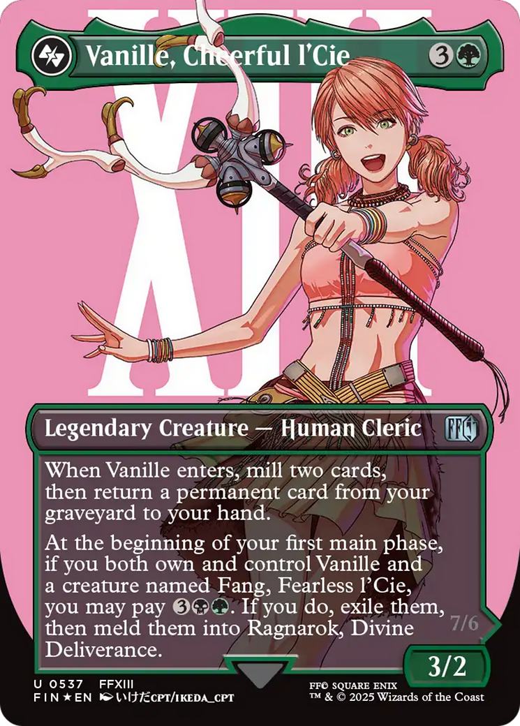 Vanille, Cheerful l'Cie // Ragnarok, Divine Deliverance (Borderless) (Surge Foil) [FINAL FANTASY] - Magic: The Gathering - Card Brawlers | Quebec | Canada |