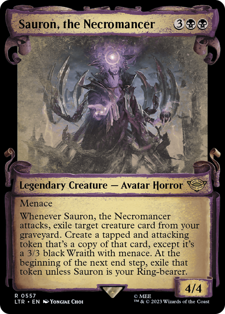 Sauron, the Necromancer [The Lord of the Rings: Tales of Middle-Earth Showcase Scrolls] - Magic: The Gathering - Card Brawlers | Quebec | Canada |