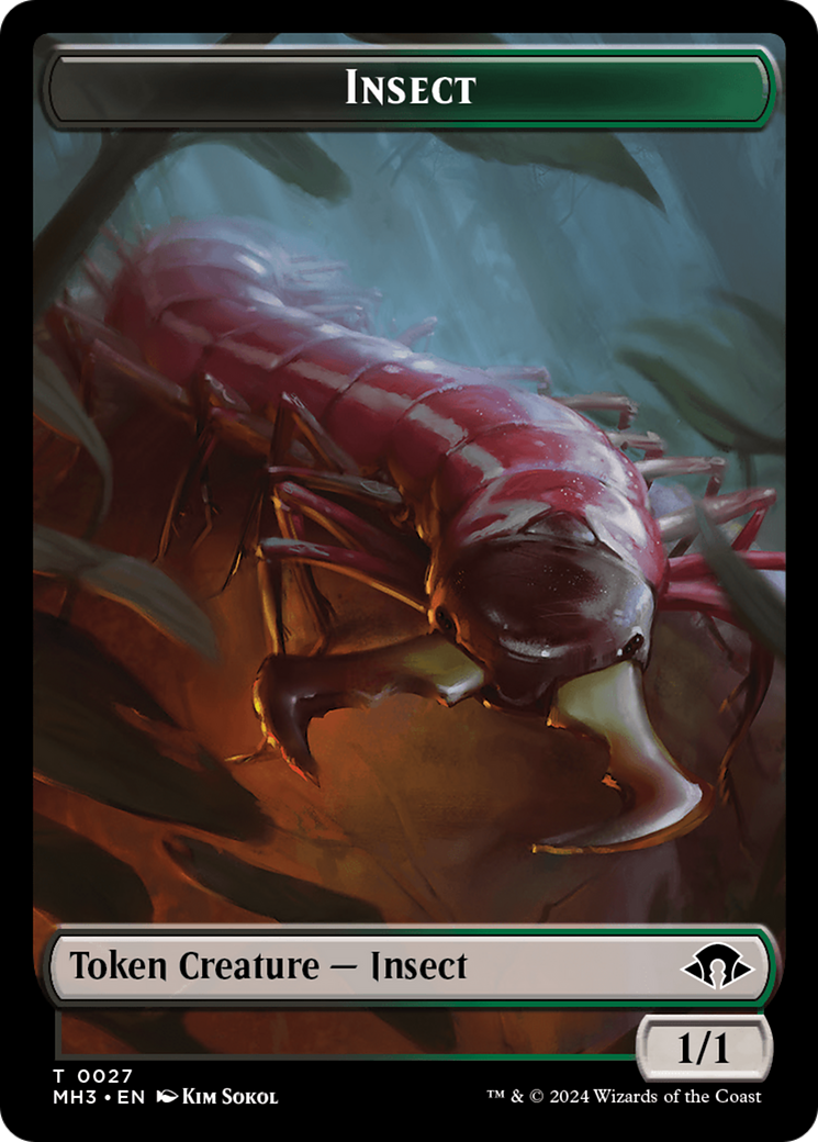 Zombie (Ripple Foil) // Insect (0027) Double-Sided Token [Modern Horizons 3 Tokens] - Magic: The Gathering - Card Brawlers | Quebec | Canada |