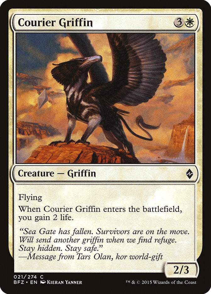 Courier Griffin [Battle for Zendikar] - Magic: The Gathering - Card Brawlers | Quebec | Canada |
