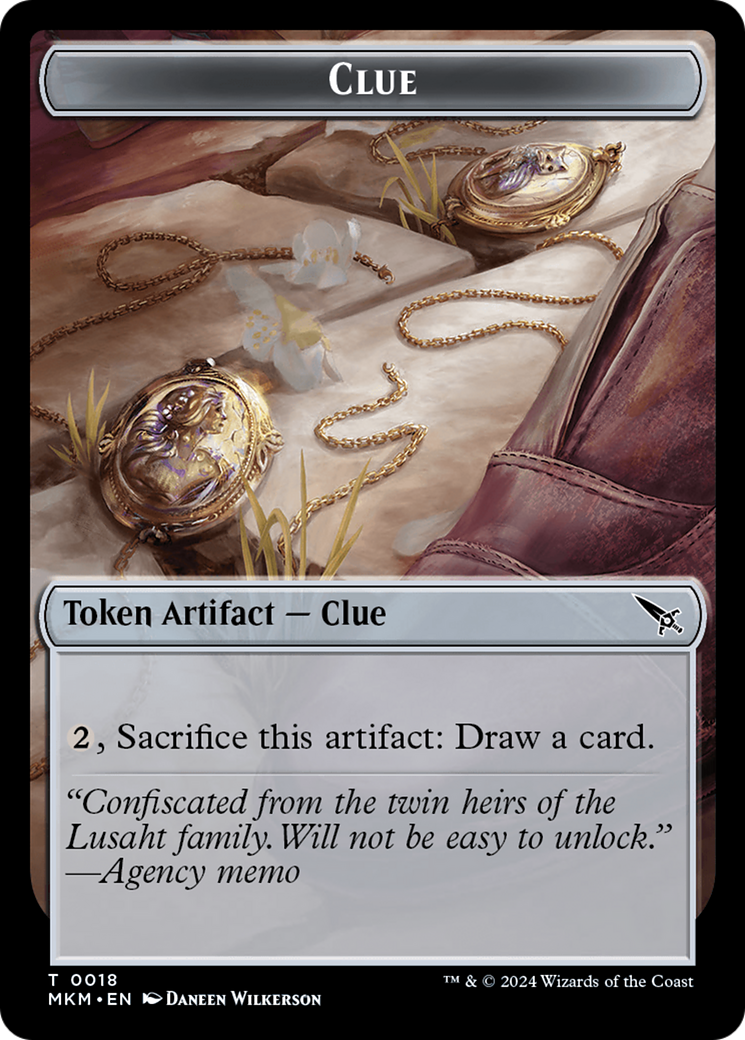 Thopter (0020) // Clue (0018) Double-Sided Token [Murders at Karlov Manor Tokens] - Magic: The Gathering - Card Brawlers | Quebec | Canada |
