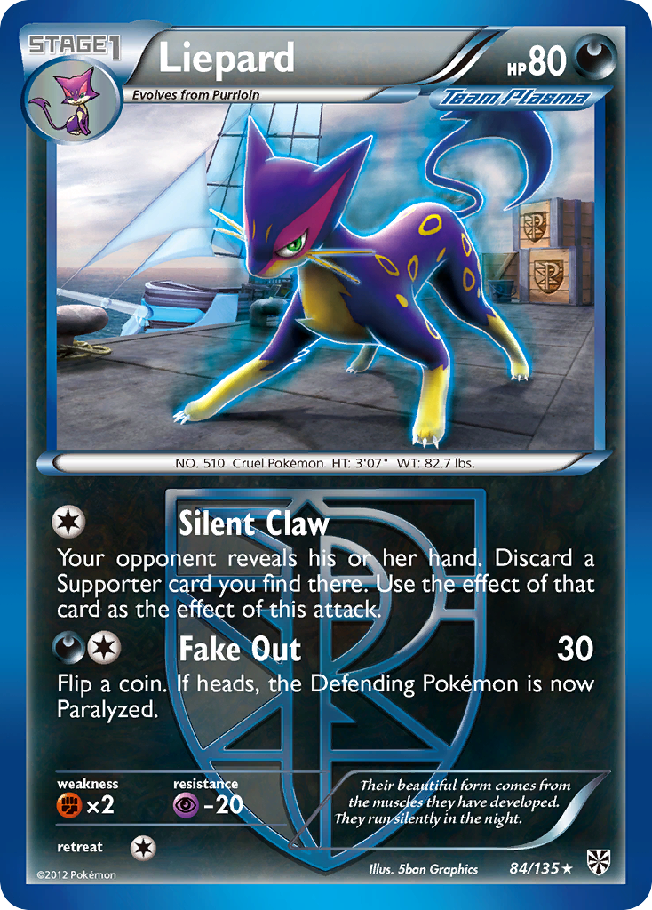 Liepard (84/135) [Black & White: Plasma Storm] - Pokémon - Card Brawlers | Quebec | Canada |