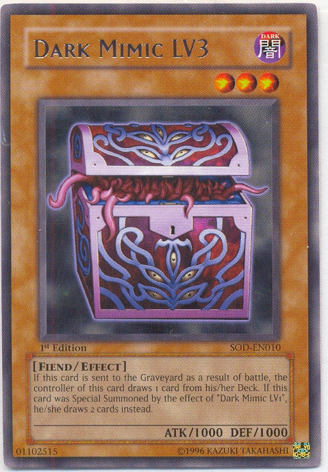 Dark Mimic LV3 [SOD-EN010] Rare - Yu-Gi-Oh! - Card Brawlers | Quebec | Canada |