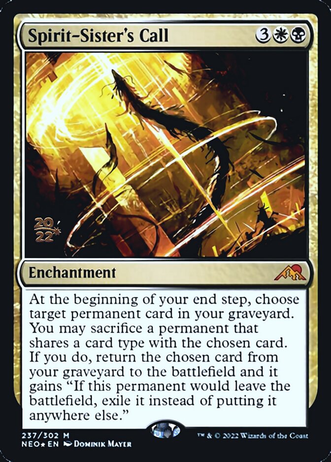 Spirit-Sister's Call [Kamigawa: Neon Dynasty Prerelease Promos] - Magic: The Gathering - Card Brawlers | Quebec | Canada |
