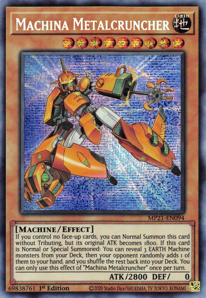 Machina Metalcruncher [MP21-EN094] Prismatique Secret Rare 