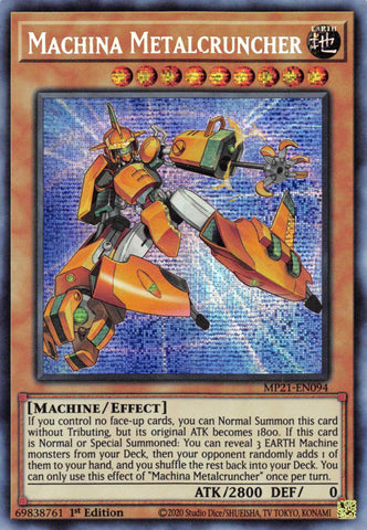 Machina Metalcruncher [MP21-EN094] Prismatique Secret Rare 