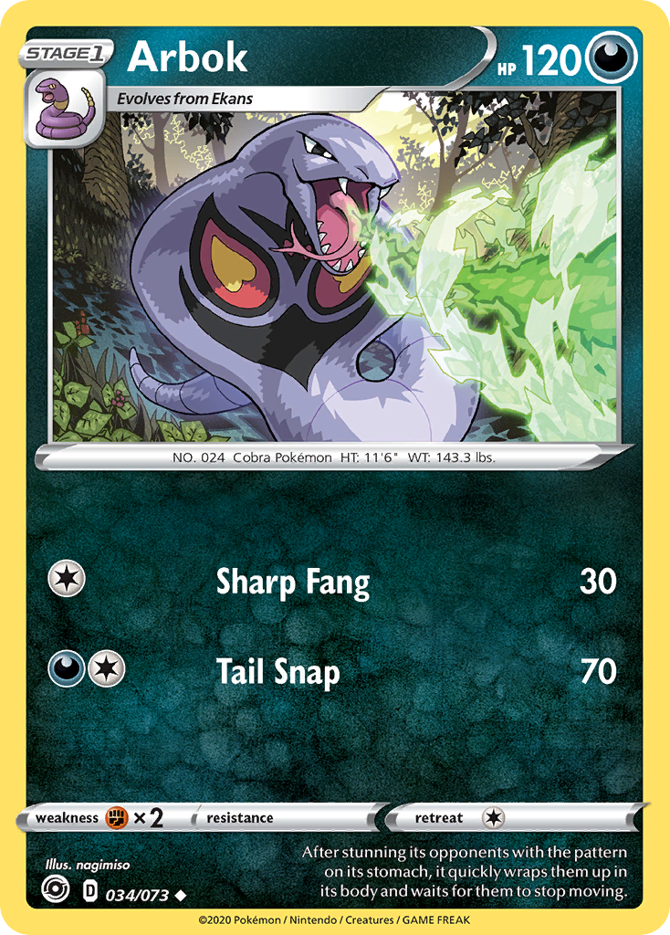 Arbok (034/073) [Sword & Shield: Champion's Path] - Pokémon - Card Brawlers | Quebec | Canada |