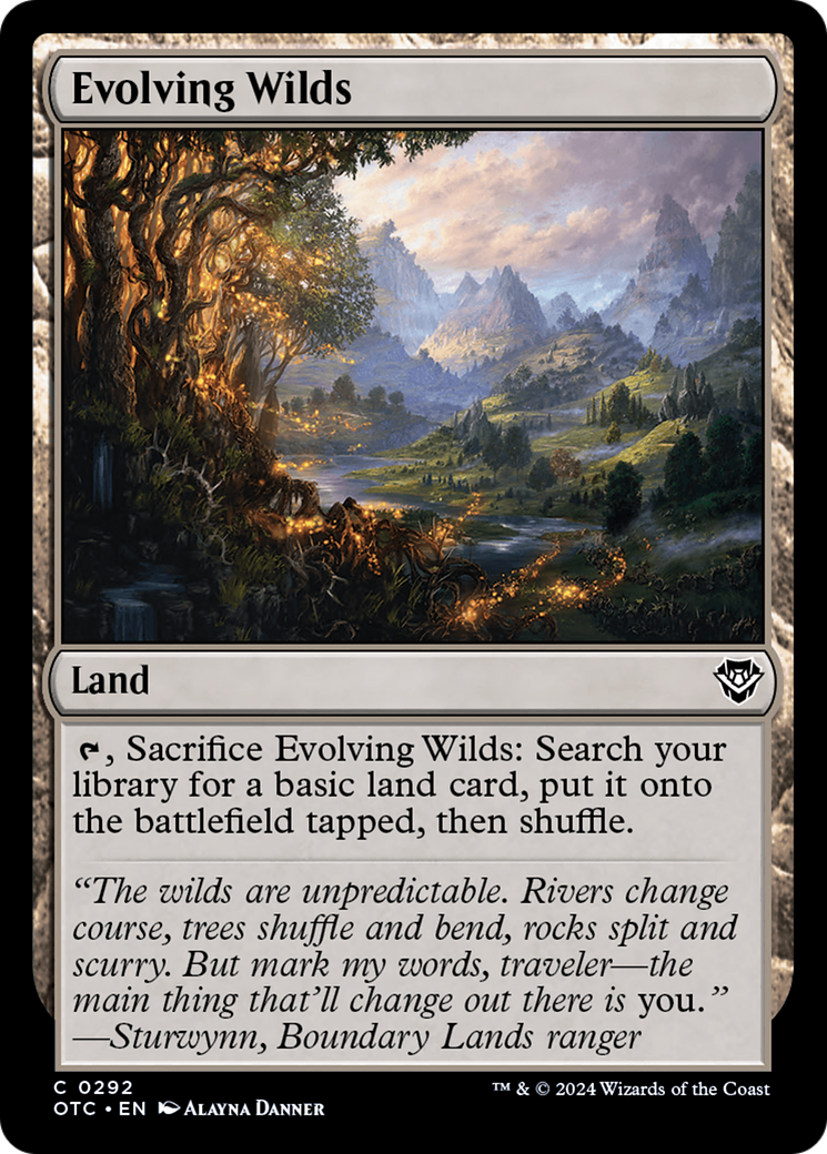 Evolving Wilds [Outlaws of Thunder Junction Commander] - Magic: The Gathering - Card Brawlers | Quebec | Canada |