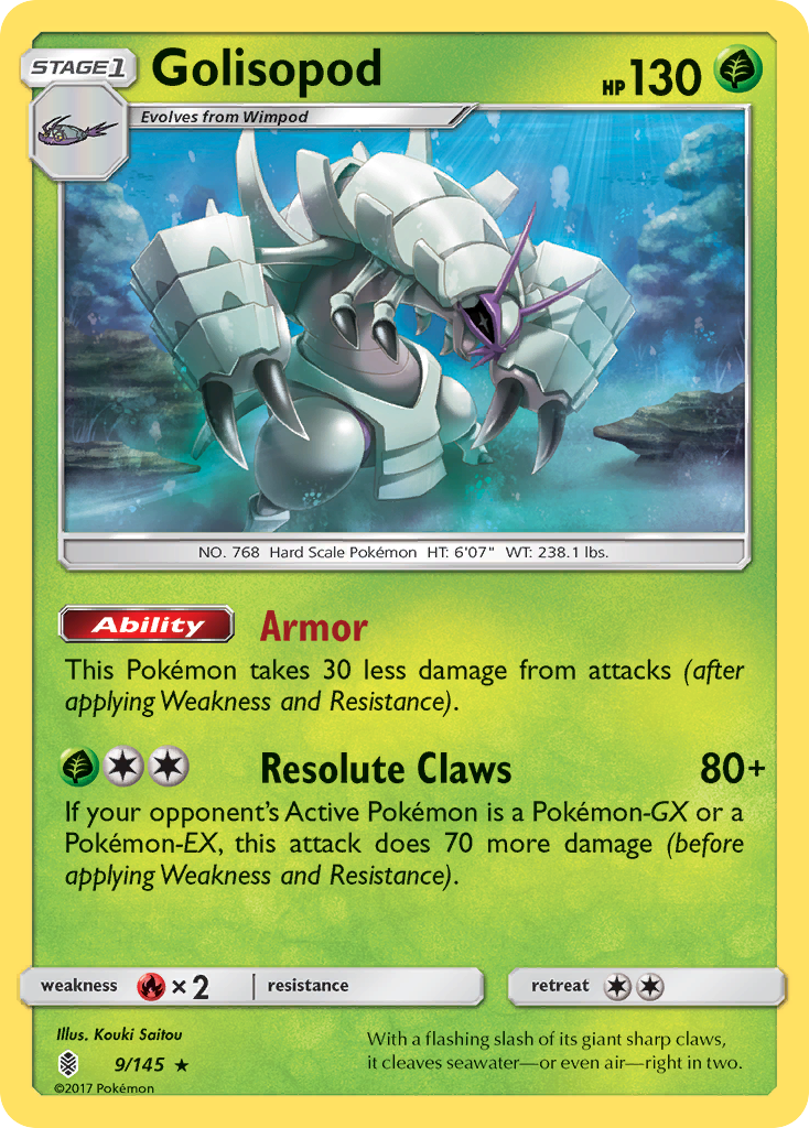 Golisopod (9/145) [Sun & Moon: Guardians Rising] - Pokémon - Card Brawlers | Quebec | Canada |
