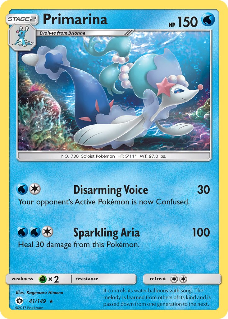 Primarina (41/149) (Theme Deck Exclusive) [Sun & Moon: Base Set] - Pokémon - Card Brawlers | Quebec | Canada |
