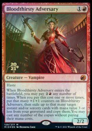 Bloodthirsty Adversary [Innistrad: Midnight Hunt Prerelease Promos] - Magic: The Gathering - Card Brawlers | Quebec | Canada |