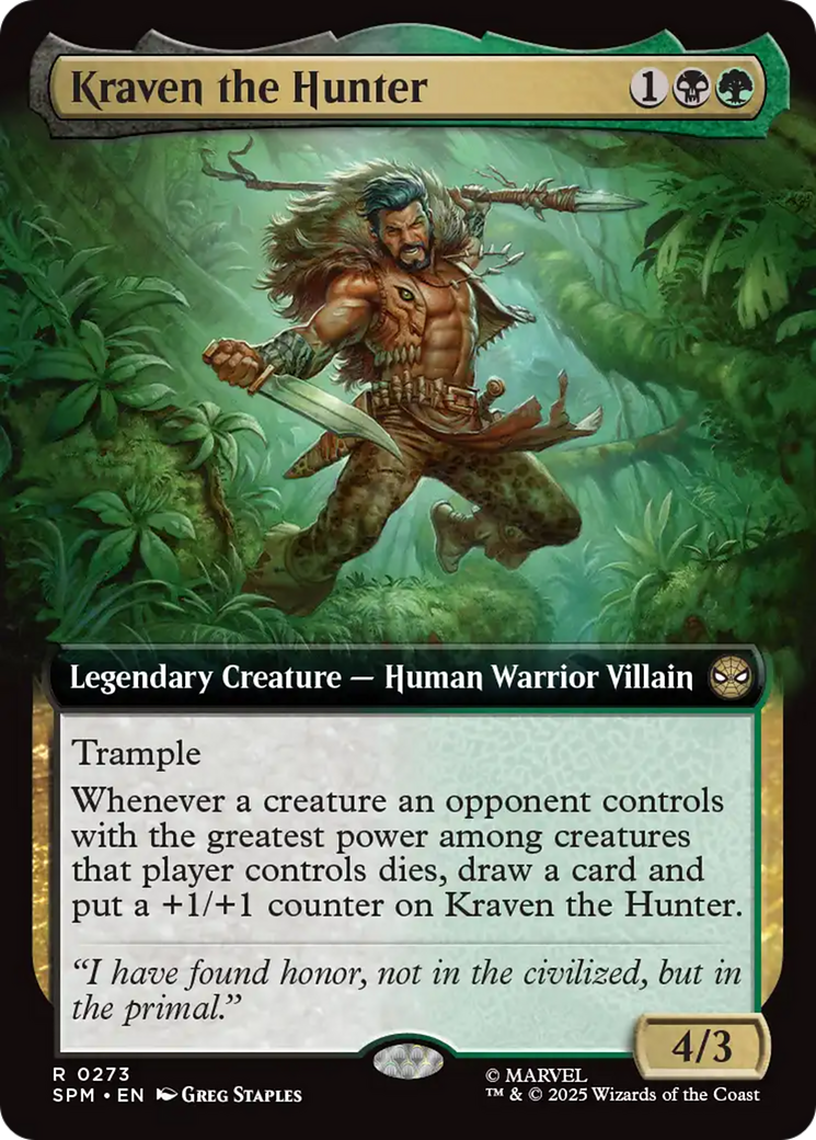 Kraven the Hunter (Extended Art) [Marvel's Spider-Man] - Magic: The Gathering - Card Brawlers | Quebec | Canada |